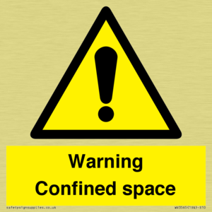 Warning Confined space